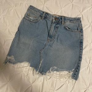 Forever 21 Ripped Denim Skirt